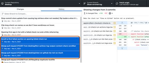 Viewing the branch history in GitHub Desktop - GitHub Enterprise Server ...