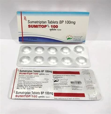 Sumitop Sumatriptan Tablets 100mg (3x10 Box) at in Nagpur | ID ...