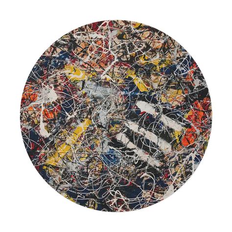 17A számú kerek szőnyeg – Jackson Pollock absztrakt szőnyeg