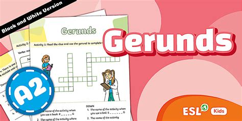 ESL Gerunds Activity Sheet for Kids