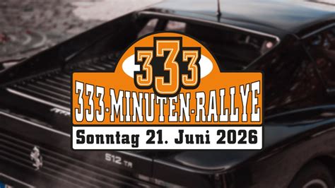 333-MINUTEN-RALLYE, Stadthalle Germering, Starnberg, 21 June 2026 ...