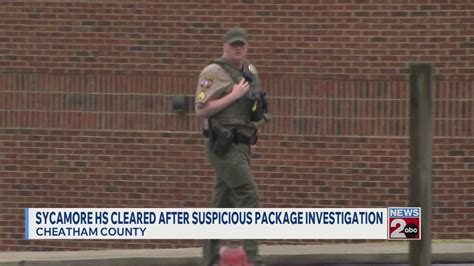 Sycamore High School cleared after suspicious package investigation