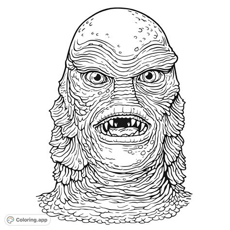 Aquatic Monster Portrait - Coloring.app