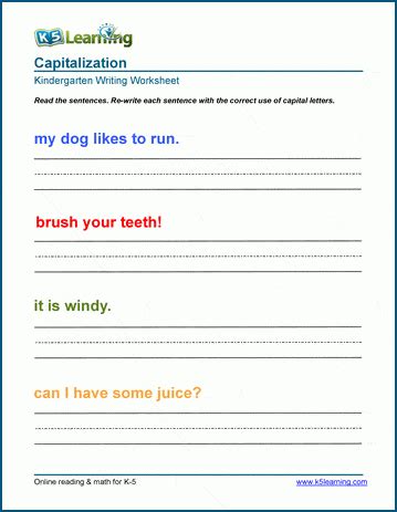 Capital letters worksheets for preschool and kindergarten | K5 Learning