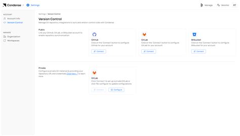Settings | Legacy | Condense Documentation
