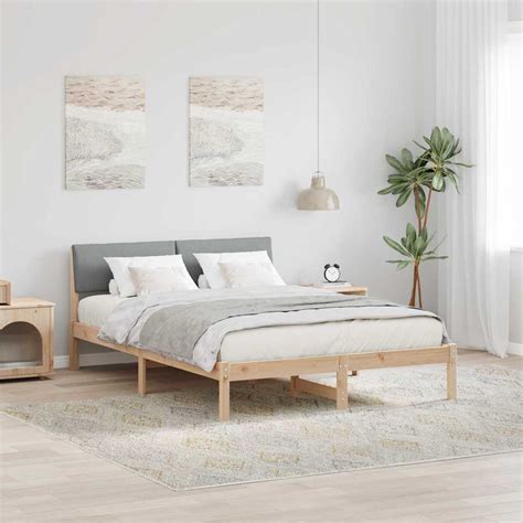 Maison Exclusive - Estructura de cama Marrón y gris claro 135 x 190 cm | Leroy Merlin