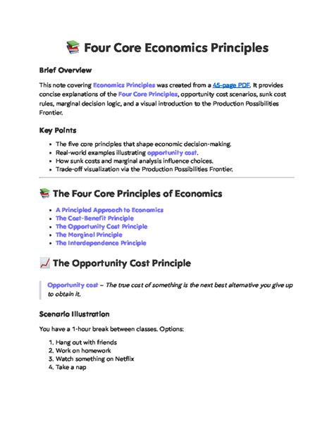 Core Principles of Economic Decision-Making: A Brief Overview - Studocu