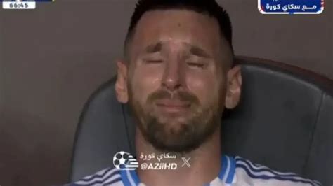 Watch: Lionel Messi cries uncontrollably after being forced off injured ...
