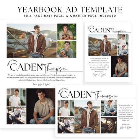 Yearbook Template Half - Etsy