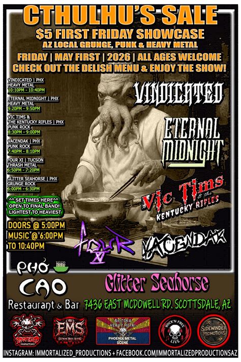 Vindicated, Eternal Midnight, Vic Tims & The Kentucky Rifles, FourXI ...