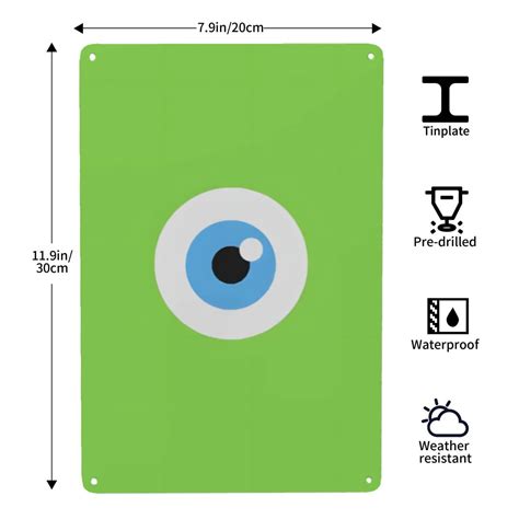 Monster Characters-themed Tin Painting tin piece, 8×12 in (20×30 cm ...