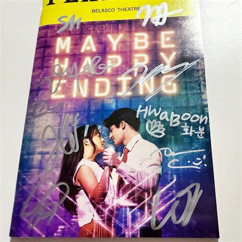 Maybe Happy Ending Full Cast Signed Playbill - Darren Criss & Helen J Shen