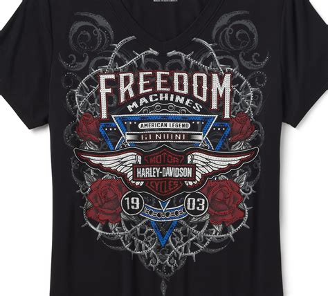 Women's Bling Highway Rider Short Sleeve V Neck | Harley-Davidson IN