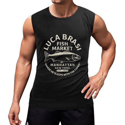 Luca Brasi Fish Market Men'S Muscle T-Shirt, Sleeveless, Muscle Tank ...
