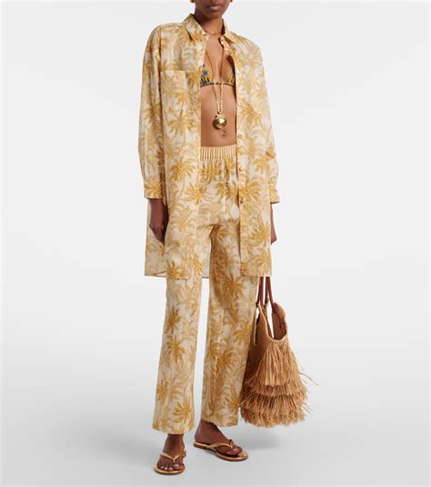 Exotisme printed cotton voile shirt in yellow - Eres | Mytheresa