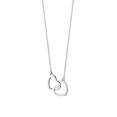 Double Heart Interlocking Titanium Steel Necklace For Women - Walmart.com