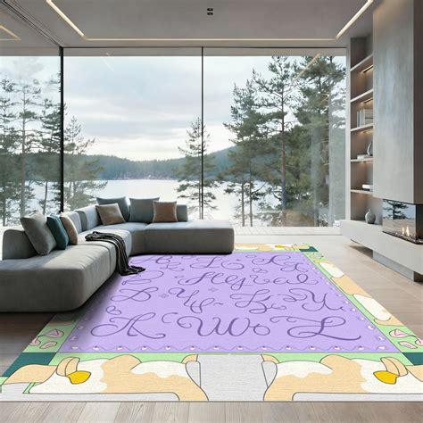 ODIKA 5x7 Machine Washable Non-Slip Area Rug, Storybook Letter Parade ...