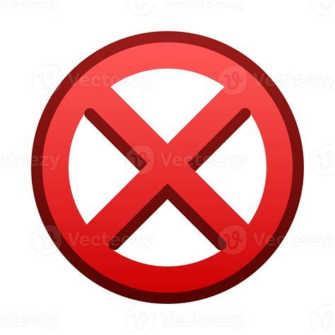 Red cross sign representing cancel, stop, or negative symbol 53239179 PNG
