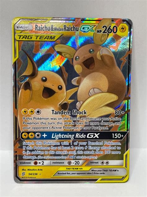 Raichu & Alolan Raichu GX 54/236 Sm-Unified Minds for sale | eBay