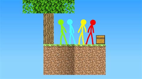 Build battle SkyBlock: Stick figures build on nothing