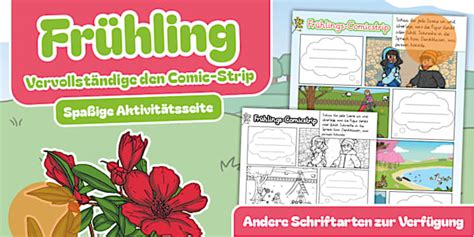 * NEW * Frühling - Vervollständige den Comic-Strip - Arbeitsblatt