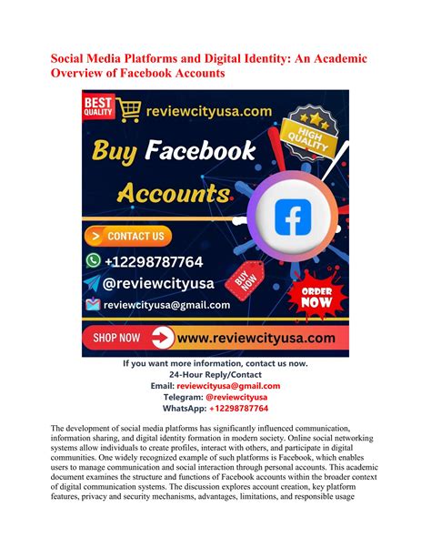 6 Best Online Sites to Purchase Verified Facebook Accounts in 2026 | PDF