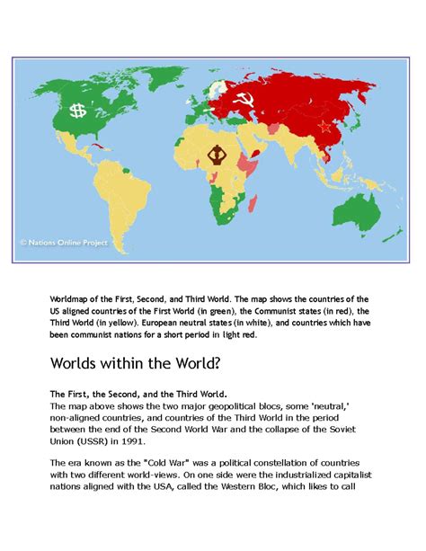 Worldmap of the First, Second, and Third World: A Geopolitical Overview ...