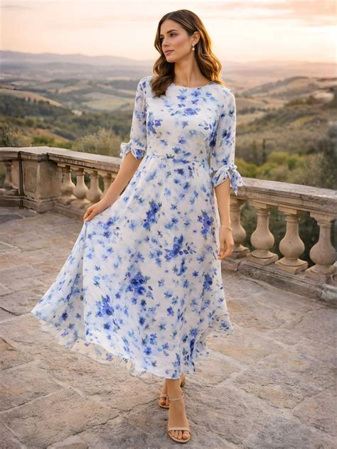 Zink London Women's Multi Floral Midi Dress