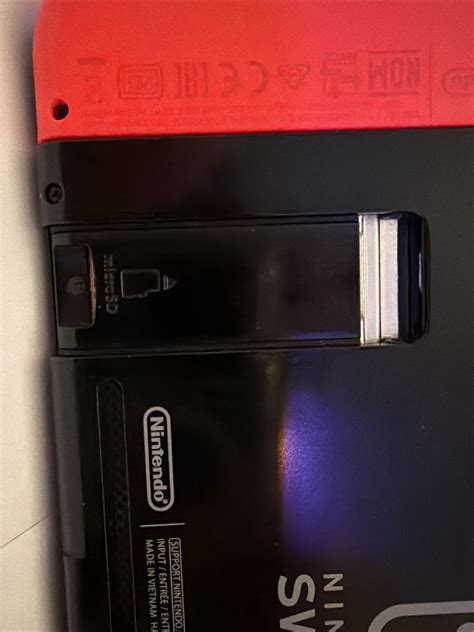 Nintendo Switch Handheld Console - Neon Blue Red JoyCons Missing Rear ...