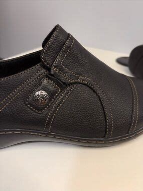 Clarks | Shoes | Clarks Ultimate Comfort Black Pebbled Leather Slipon ...
