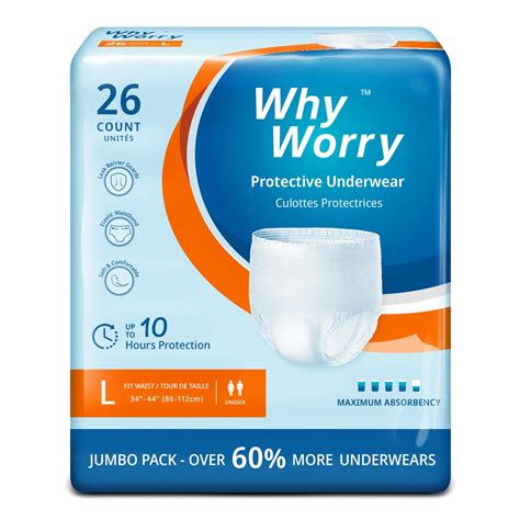 Snapklik.com : WhyWorry Incontinence Underwear For Women And Men, Disposable Adult Pull Ups