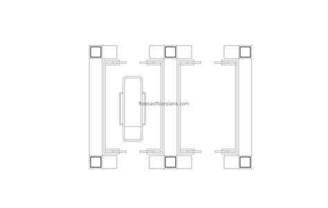 Hospital Double Sided Elevator - Free CAD Drawings