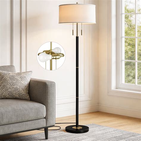 62" Mid Century Floor Lamp for Living Room, Standing Lamp Tall Lamp for ...
