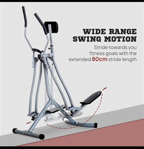 HOMCOM Air Walker Glider Cross Trainer Fitness Machine for Home Gym ...