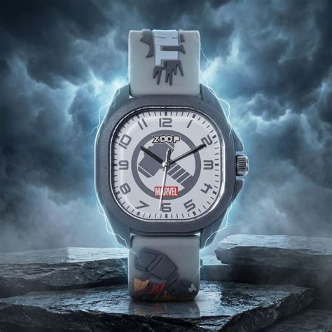 Buy Online Zoop Marvel Analog Watch with White Thor Dial & Grey Strap ...