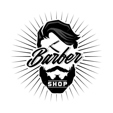 Barbershop logo template | Premium Vector