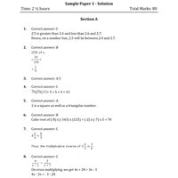 Class 8 Math: CBSE Sample Question Paper Solutions Term I – 1 ...