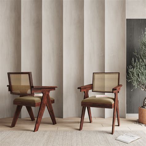 Serena Cane Sheesham Dining Chair Brown – Furnishka