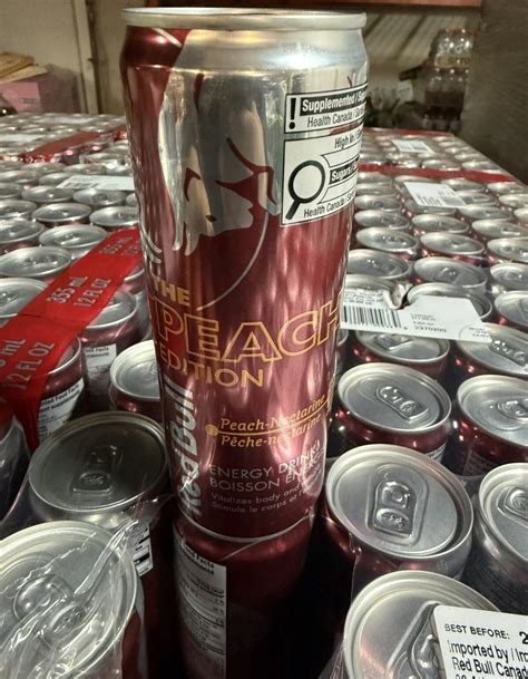 Red Bull Peach Nectarine Energy Drink 12 fl oz Cans (4 Pack)
