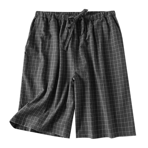 Men's Pajama Sets Trendy Japanese Plaid Wide Leg with Drawing Plus Size ...