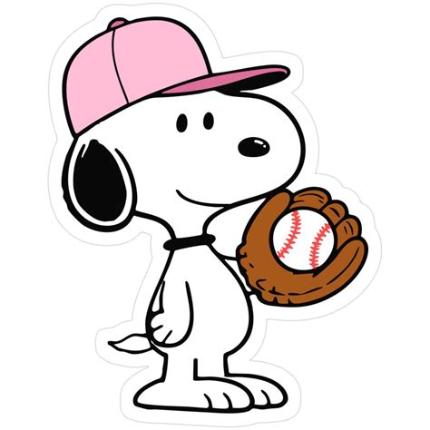 "Dog and Baseball" Sticker for Sale by sweetxnostalgia | Snoopy ...