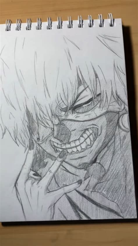 Creating a Ken Kaneki inspired anime artwork