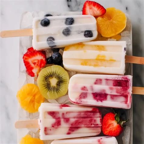 4 Ingredient Fruit & Yogurt Popsicles – Easy & Creamy - Bitten Sweet Blog