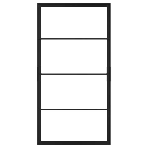 SKYTTA sliding door frame, black, 102x196 cm - IKEA Lithuania