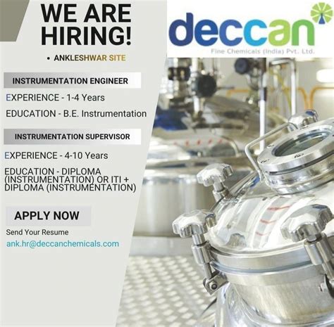 Deccan Fine Chemicals Gujarat Job Openings For Instrumentation Check here