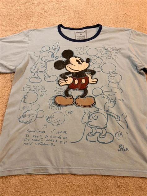 T-shirt Ringer Disney Store Mickey Mouse Bleu – Taille Xxl – Très Bon ...