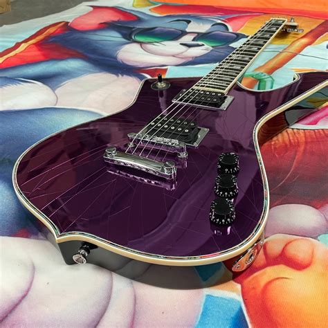 Iceman Paul Stanley Electric Guitar, Cracked Mirror Purple, New