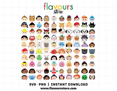 Tsum Tsum Disney SVG Bundle | Princess & Villains Cut Files – FlavoursStore