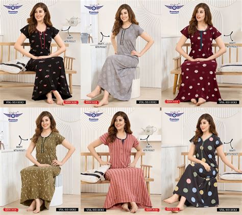 Vol 3512 R Grab It Sinker Night Gowns Exporter India – Kavya Style Plus