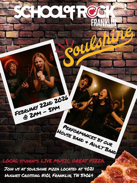 🎸 School of Rock Franklin @ Soulshine Pizza 🎶, Soulshine Pizza ...
